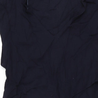 Womens UK Size S Zara Blue Basic T-Shirt