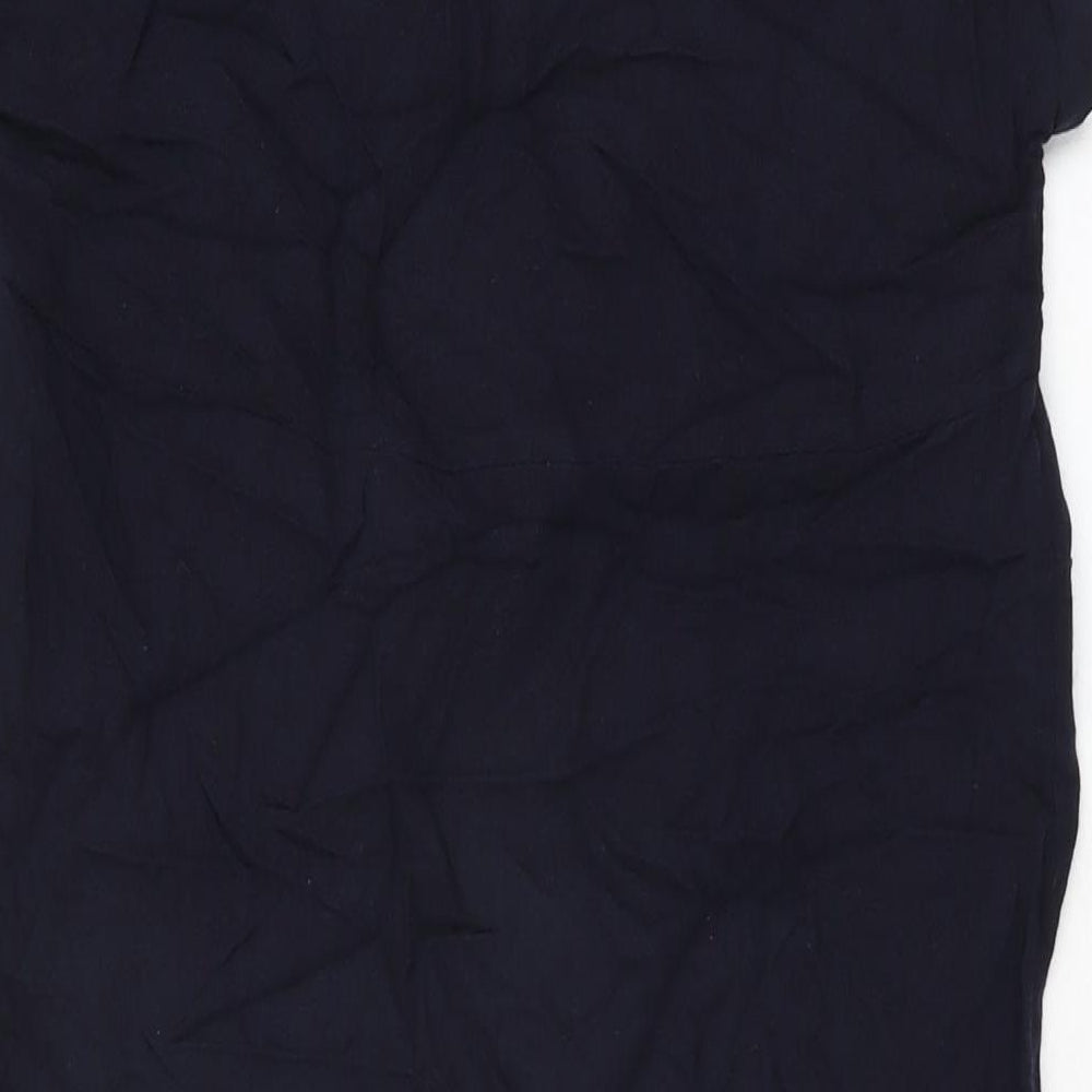 Womens UK Size S Zara Blue Basic T-Shirt