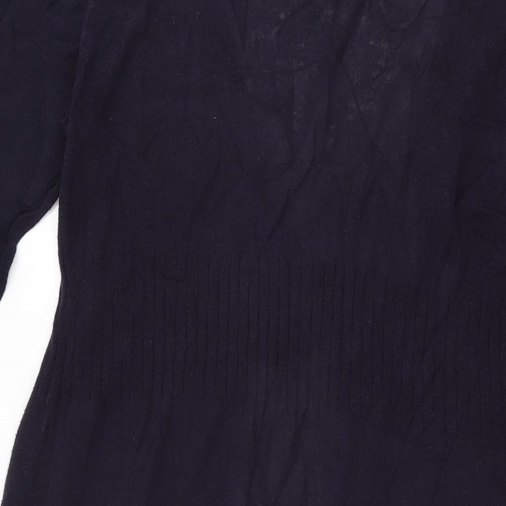 Per Una Womens Blue Polyester Wrap Dress Size 18 V-Neck Tie