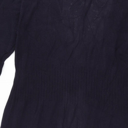 Per Una Womens Blue Polyester Wrap Dress Size 18 V-Neck Tie