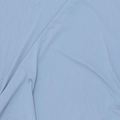 Marks and Spencer Womens Blue Polyester Shift Size 22 Boat Neck Pullover