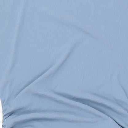 Marks and Spencer Womens Blue Polyester Shift Size 14 Boat Neck Pullover
