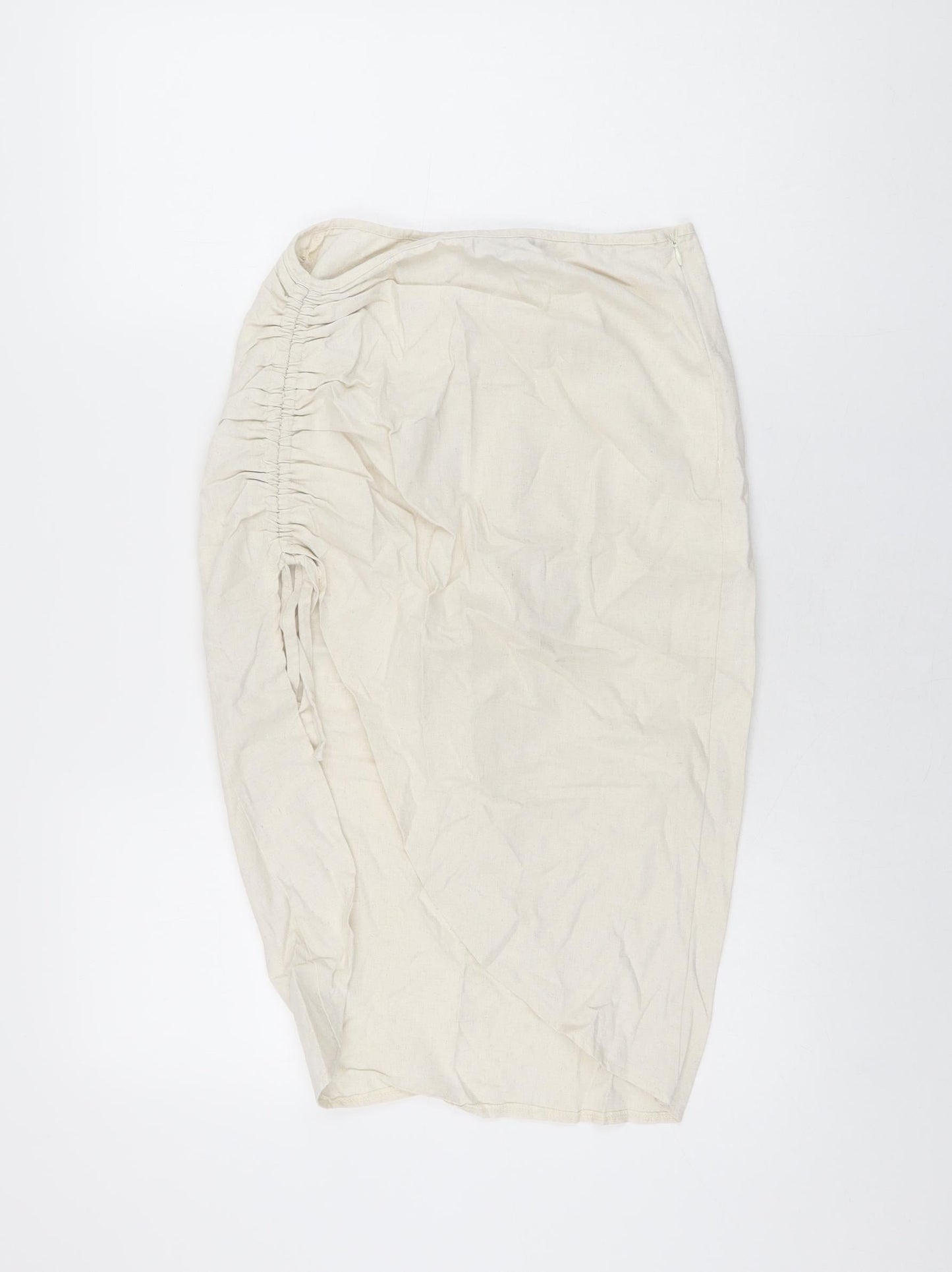 In the Style Womens Beige Polyester Straight & Pencil Skirt Size 10 Zip