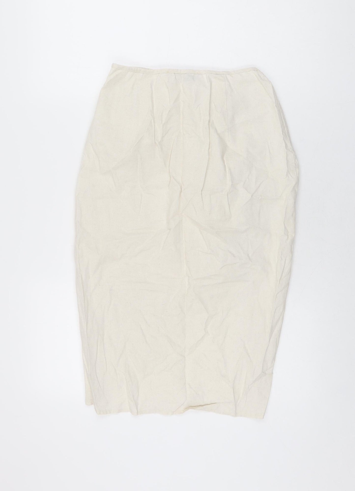 In the Style Womens Beige Polyester Straight & Pencil Skirt Size 10 Zip