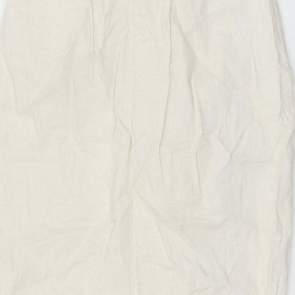 In the Style Womens Beige Polyester Straight & Pencil Skirt Size 10 Zip