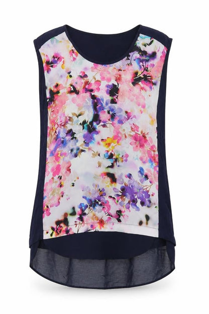 Womens UK Size S Oasis Blue Basic Tank