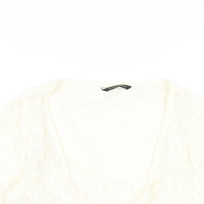 Womens UK Size 14 Dunnes Stores Ivory Basic T-Shirt