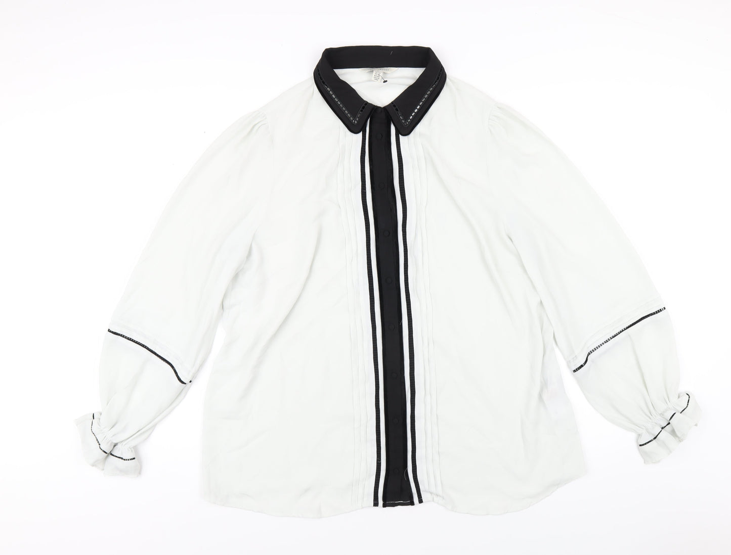 Womens UK Size 20 Love & Roses White Basic Button-Up