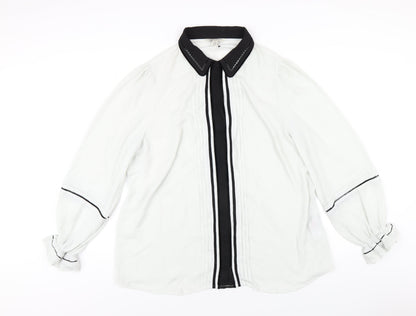 Womens UK Size 20 Love & Roses White Basic Button-Up