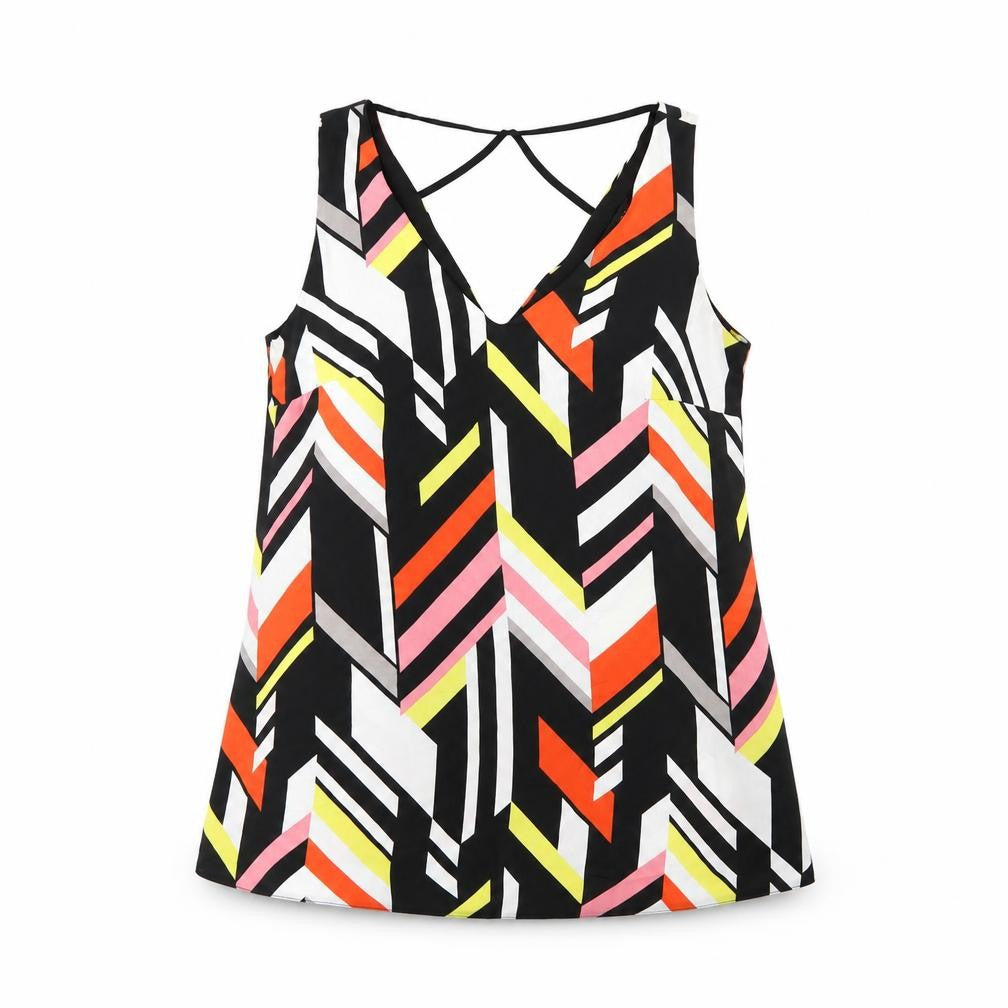 Womens UK Size 10 Dorothy Perkins Multicoloured Basic Tank