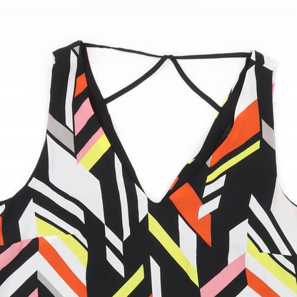 Womens UK Size 10 Dorothy Perkins Multicoloured Basic Tank