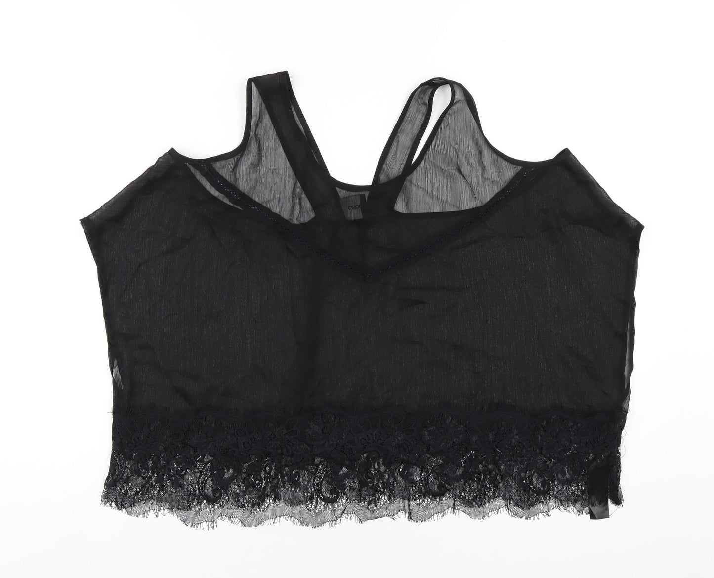 Womens UK Size 12 ASOS Black Basic T-Shirt