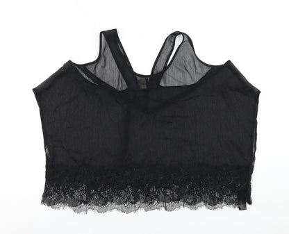 Womens UK Size 12 ASOS Black Basic T-Shirt