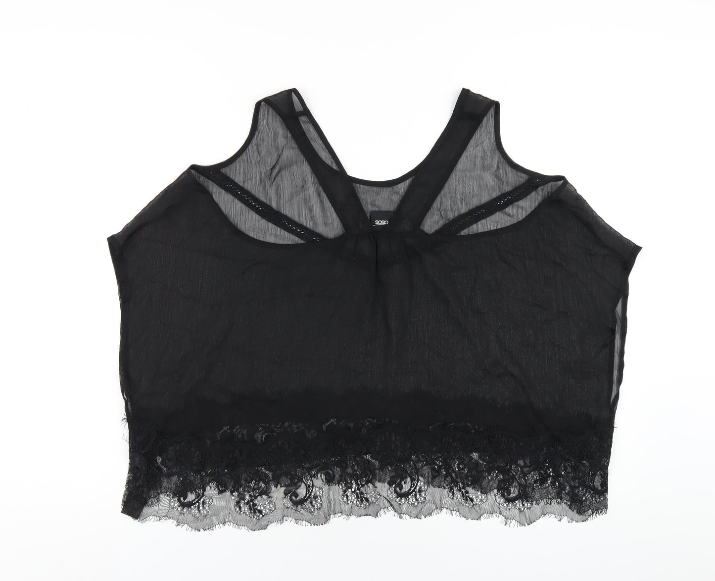 Womens UK Size 12 ASOS Black Basic T-Shirt