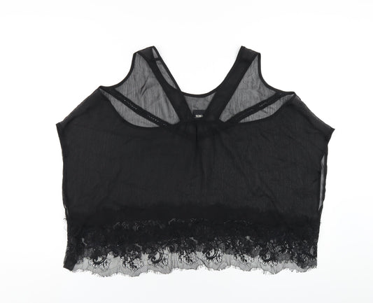 Womens UK Size 12 ASOS Black Basic T-Shirt