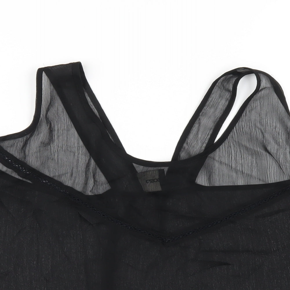 Womens UK Size 12 ASOS Black Basic T-Shirt