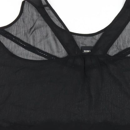 Womens UK Size 12 ASOS Black Basic T-Shirt