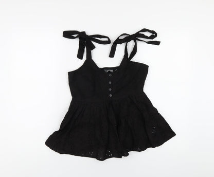 Womens UK Size 6 Missguided Black Camisole T-Shirt