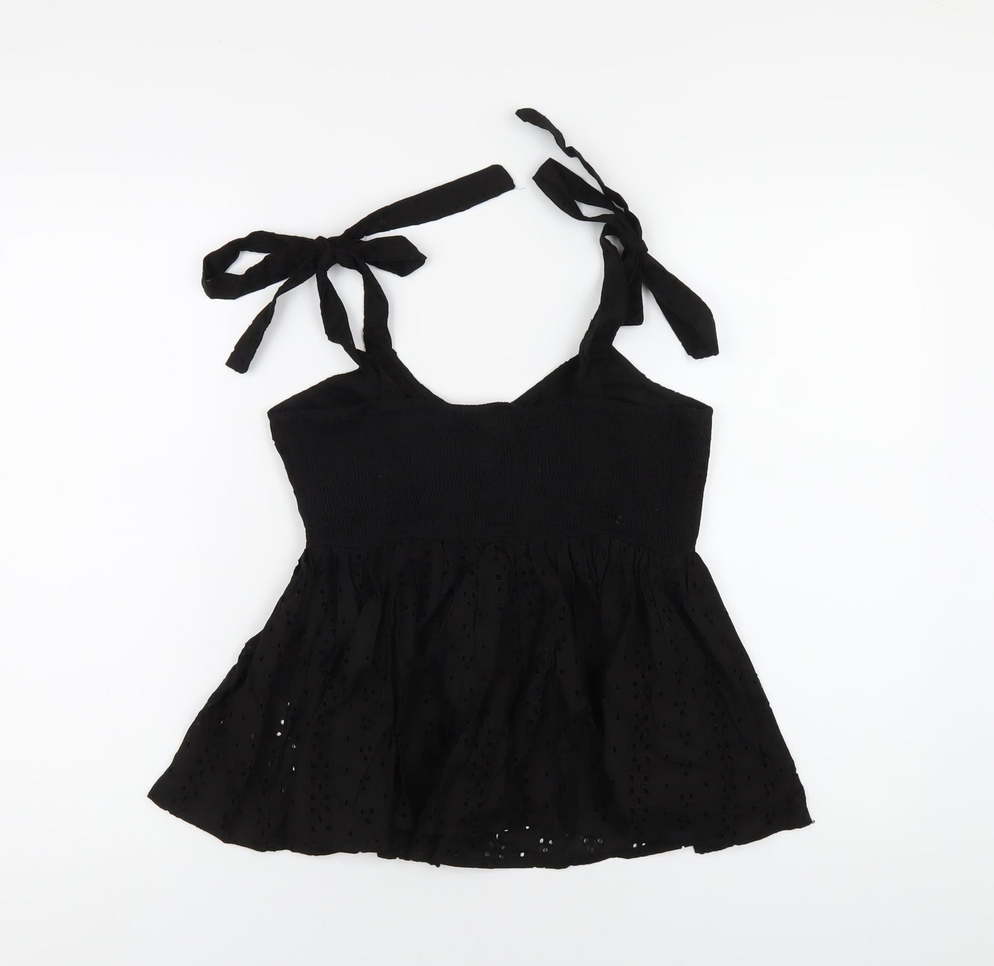 Womens UK Size 6 Missguided Black Camisole T-Shirt