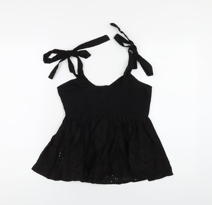 Womens UK Size 6 Missguided Black Camisole T-Shirt