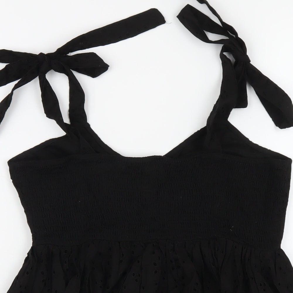 Womens UK Size 6 Missguided Black Camisole T-Shirt