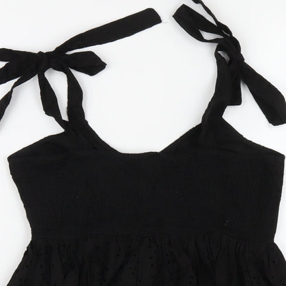 Womens UK Size 6 Missguided Black Camisole T-Shirt