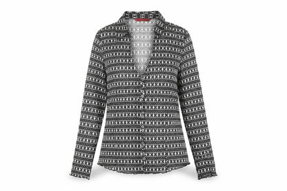 Womens UK Size 12 John Richmond Black Basic Button-Up