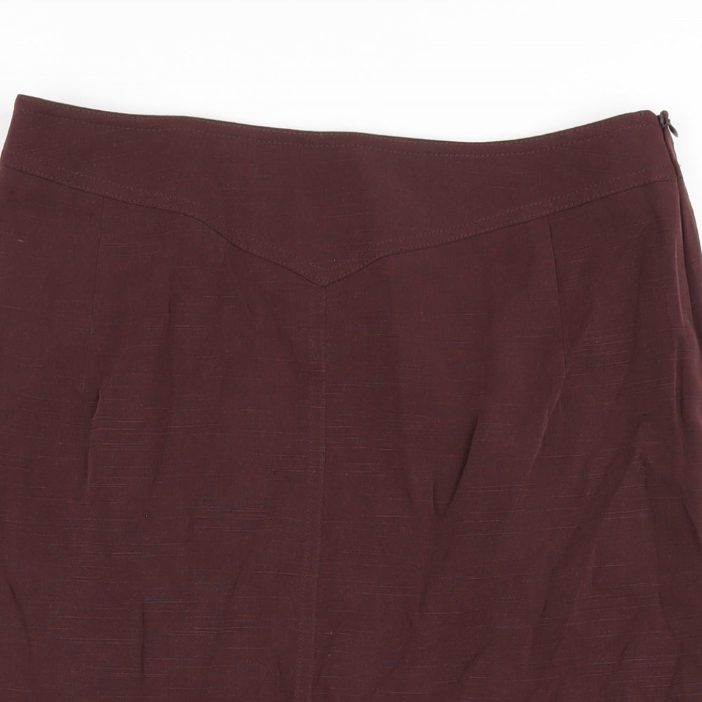 Country Casuals Womens Purple Modal Straight & Pencil Skirt Size 12 Zip