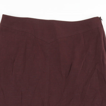 Country Casuals Womens Purple Modal Straight & Pencil Skirt Size 12 Zip