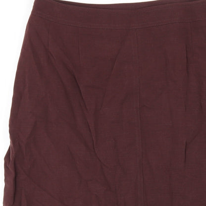 Country Casuals Womens Purple Modal Straight & Pencil Skirt Size 12 Zip