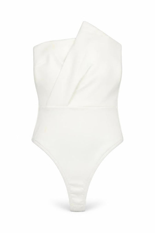 Womens UK Size 10 Boohoo One-Piece White Bodysuit