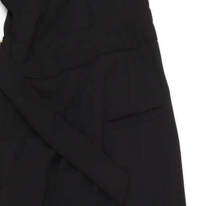 Topshop Womens Black Polyester Jumpsuit One-Piece Size 4 L21 in Zip