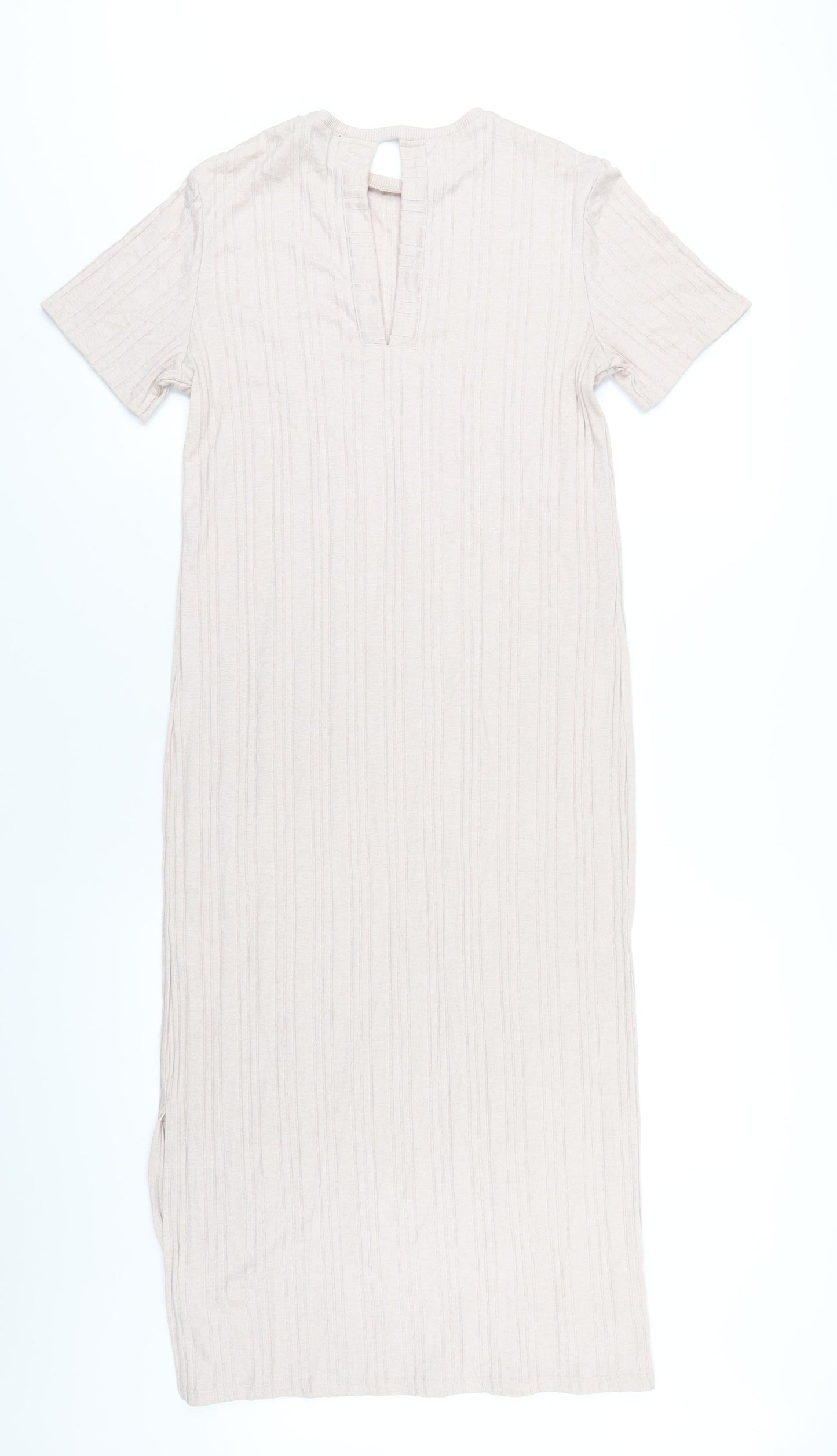 Topshop Womens Pink Polyester T-Shirt Dress Size 12 Round Neck Pullover