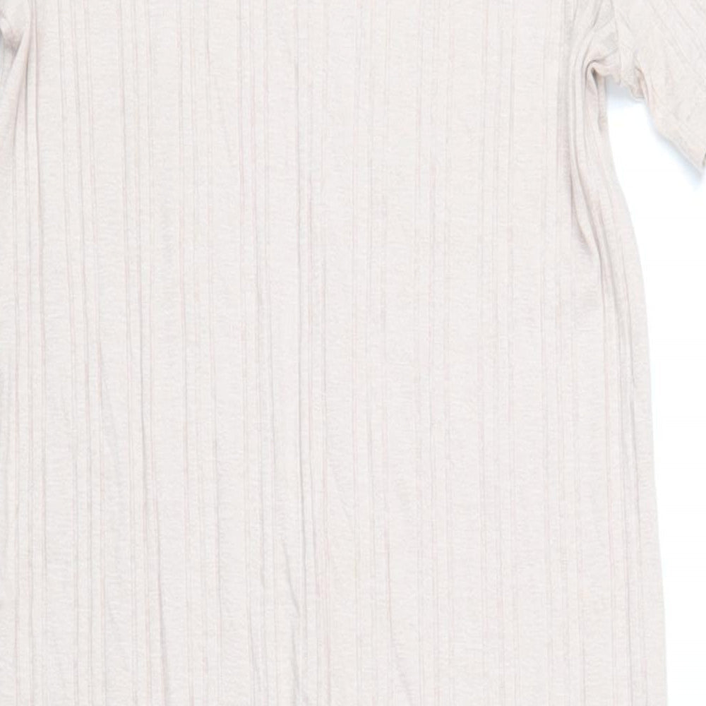 Topshop Womens Pink Polyester T-Shirt Dress Size 12 Round Neck Pullover