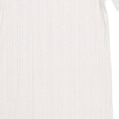 Topshop Womens Pink Polyester T-Shirt Dress Size 12 Round Neck Pullover