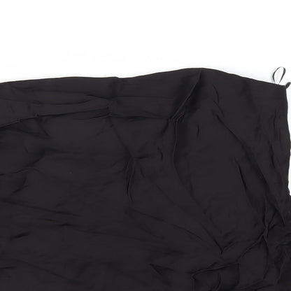 Womens UK Size S Zara Black Basic T-Shirt
