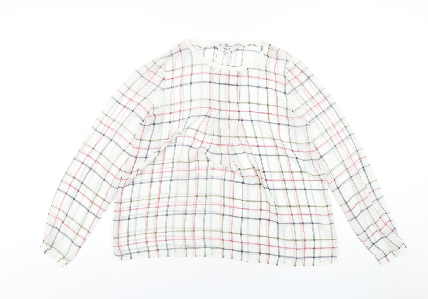 Womens UK Size 6 NEXT Multicoloured Basic Blouse