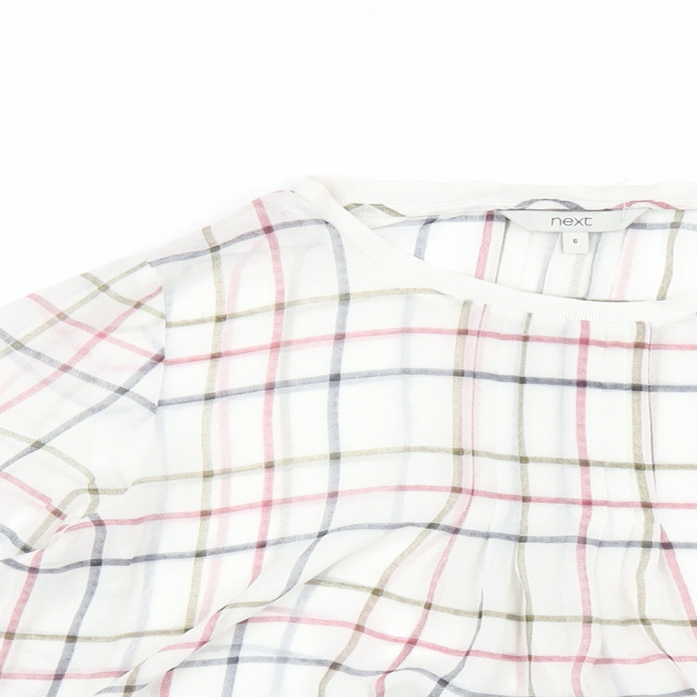 Womens UK Size 6 NEXT Multicoloured Basic Blouse