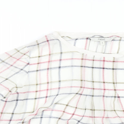 Womens UK Size 6 NEXT Multicoloured Basic Blouse