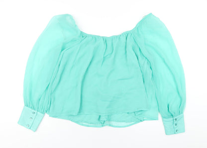 Womens UK Size 14 River Island Green Basic Blouse