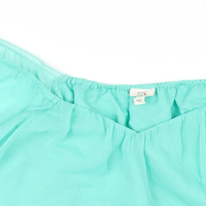 Womens UK Size 14 River Island Green Basic Blouse