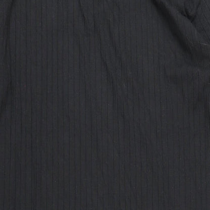 H&M Womens Black Polyester A-Line Size M V-Neck Pullover