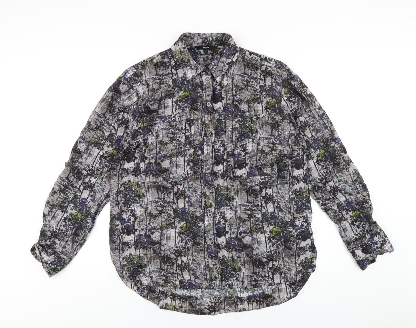 Womens UK Size 12 NEXT Multicoloured Basic Button-Up
