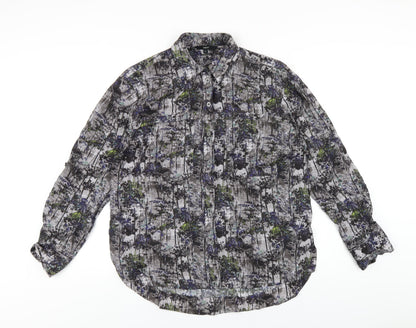 Womens UK Size 12 NEXT Multicoloured Basic Button-Up