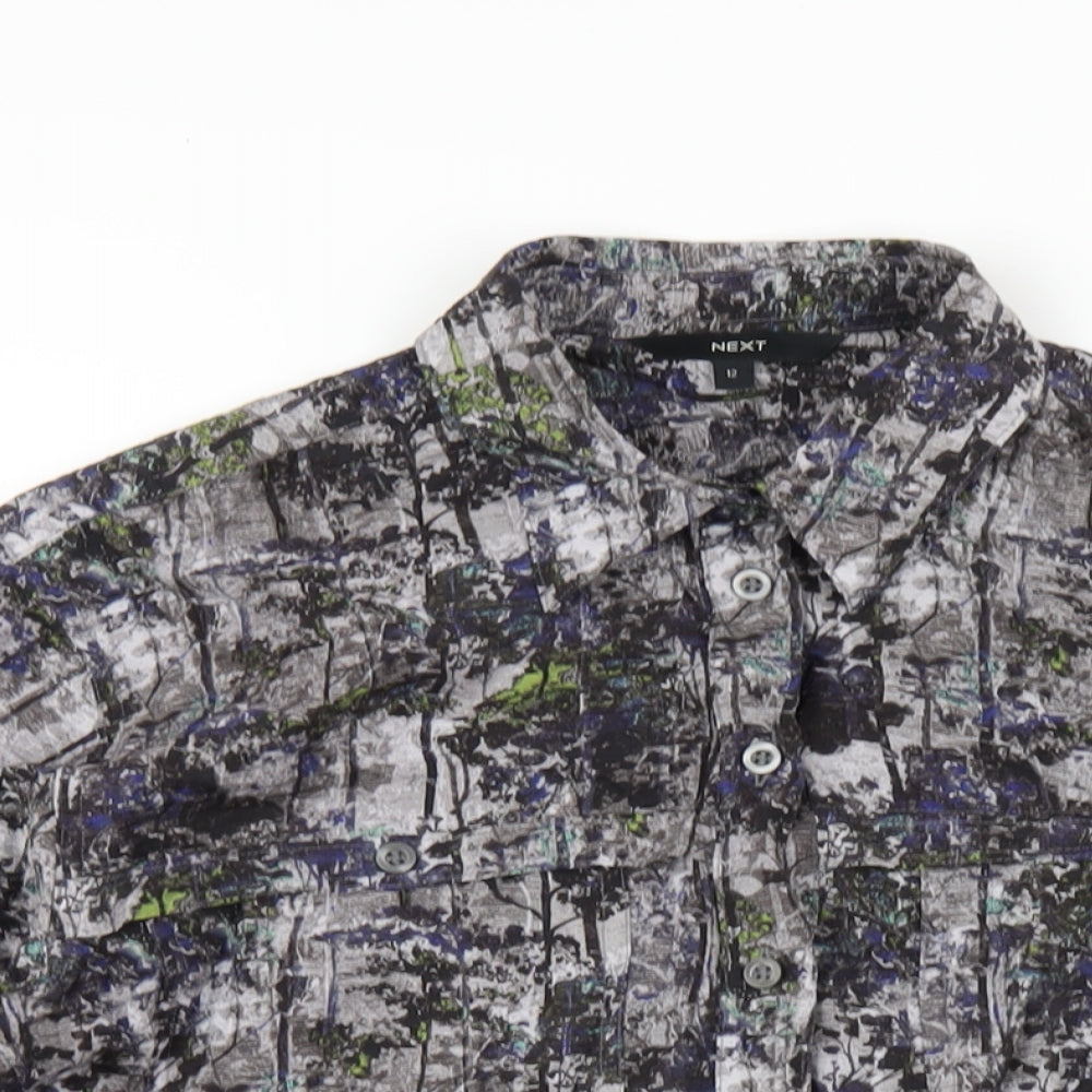 Womens UK Size 12 NEXT Multicoloured Basic Button-Up