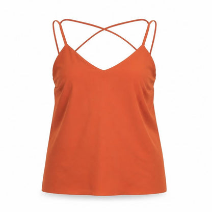 Womens UK Size 6 New Look Orange Camisole T-Shirt