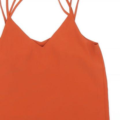 Womens UK Size 6 New Look Orange Camisole T-Shirt