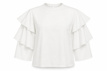 Womens UK Size 10 Boohoo White Basic T-Shirt