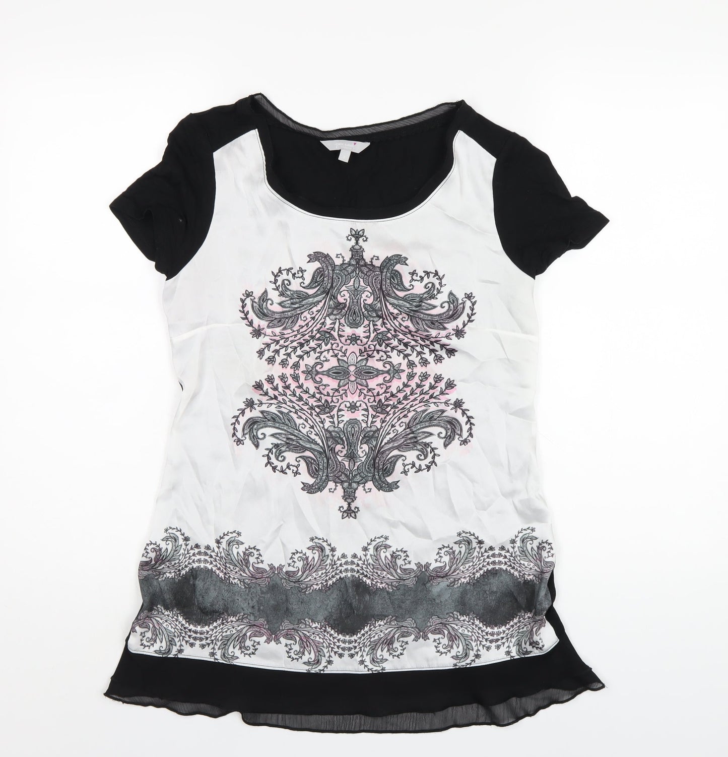 Womens UK Size 8 Per Una Multicoloured Basic T-Shirt