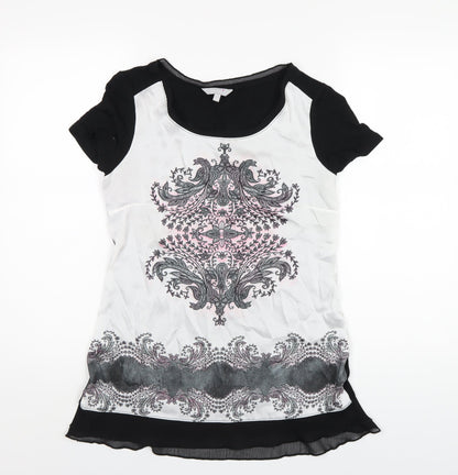 Womens UK Size 8 Per Una Multicoloured Basic T-Shirt